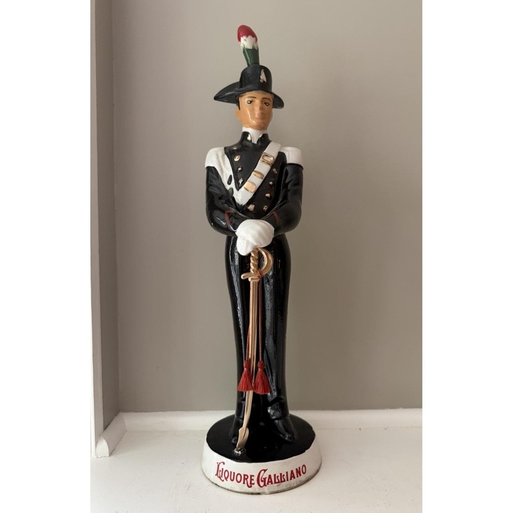 Vintage Galliano Italian Soldier Decanter 19" Coronetti Italy Carabinieri